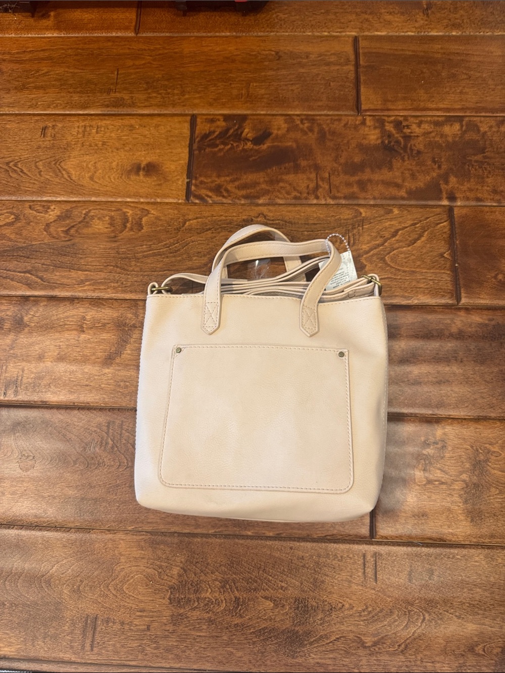 Classic Cream Tote Handbag - Women's Everyday Shoulder Bag